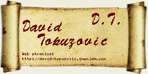 David Topuzović vizit kartica
